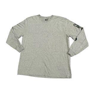 Carhartt K231 Long Sleeve T-Shirt Gray Men’s L Loose Fit Heavyweight Workwear
